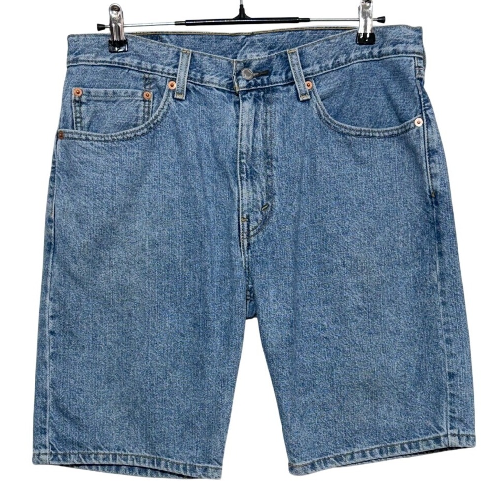 Levis 505 Shorts Mens 34 10" Inseam Blue Denim Jean Jorts Regular Medium Wash
